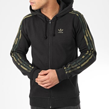 Adidas Originals Sweat Zipp Capuche A Bandes Camouflage