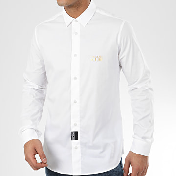 Chemisier Sans Manches Gian Vargian Taille 36 - Coton Bleu Et Blanc - Occasion TB