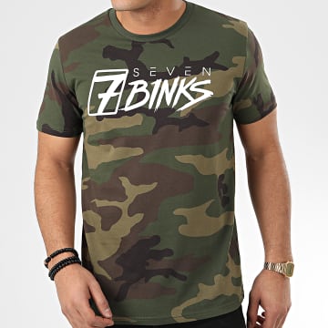  7 Binks - Tee Shirt Vignette Camouflage Vert Kaki