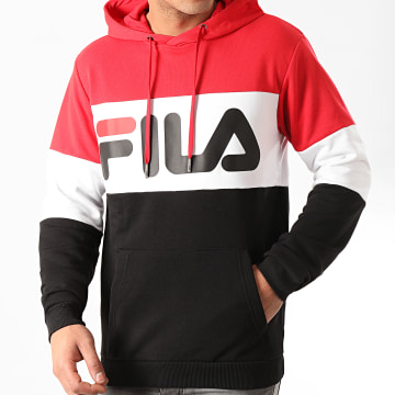Fila Sweat Capuche Tricolore 688051 Night Blocked Noir Rouge Blanc LaBoutiqueOfficielle