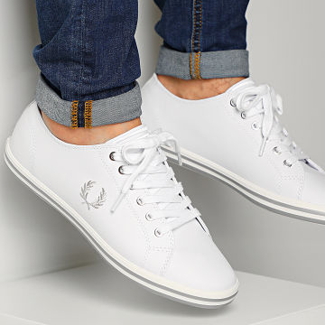 Fred perry kingston leather blanc shop