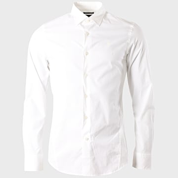 G-Star - Vestido Super Slim Camisa de manga larga D17026-C271 Blanco