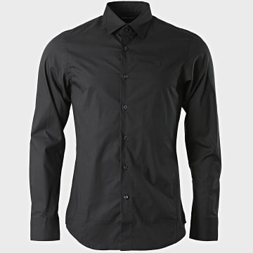 G-Star - Vestido Super Slim Camisa de manga larga D17026-C271 Negro