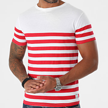  Paname Brothers - Tee Shirt A Rayures Typy Blanc Rouge