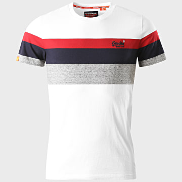  Superdry - Tee Shirt OL Classic YD Stripe M1010139A Blanc