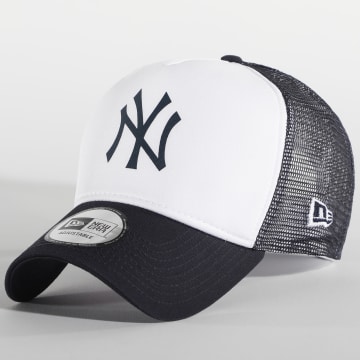 New Era - New York Yankees Equipo Color Block Trucker Cap 12380796 Blanco Negro