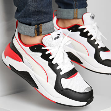Puma - Baskets X-Ray 372602 White Black Red Silver - Ryses