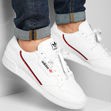 Adidas Originals Baskets Continental 80 Vegan FW2336 Footwear White Collegiate Navy Scarlet LaBoutiqueOfficielle