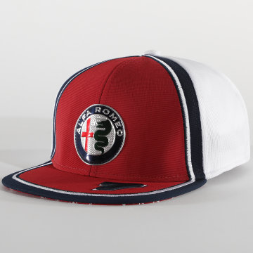 Casquette Officielle Alfa Romeo F1 2023 – Bord Plat – Taille Unique – Noir Avec Logo 3D Blanc