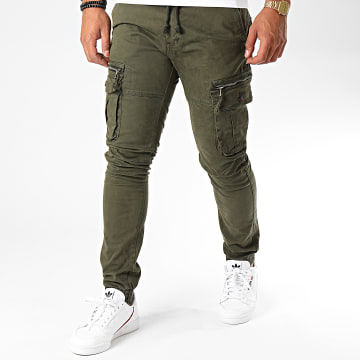  John H - Pantalon Cargo XQ01 Vert Kaki