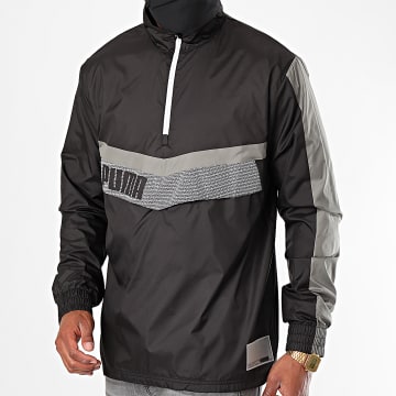 Puma Veste Coupe Vent Train Woven 519429 Noir Gris