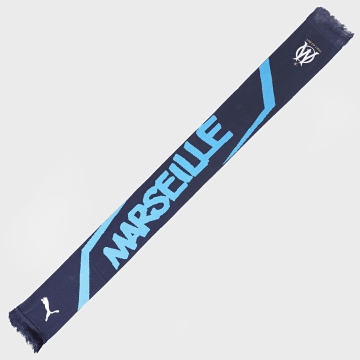 Écharpe Olympique De Marseille (OM) - Bleue - Brodée - Occasion