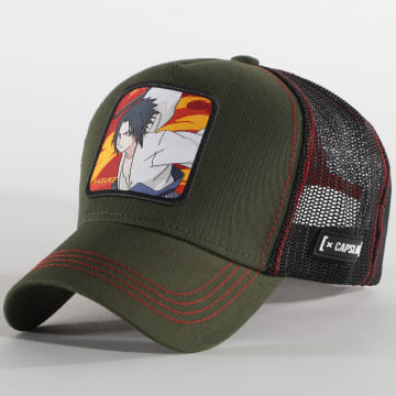  Capslab - Casquette Trucker Sasuke Fire 1 CL-NS-1 Vert Kaki Noir