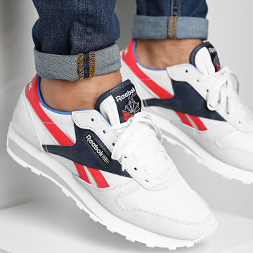 Reebok Baskets Classic Leather AZ FX0856 Chalk Collegiate Navy Radiant Red LaBoutiqueOfficielle