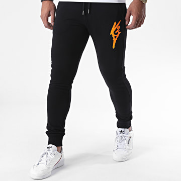  Da Uzi - Pantalon Jogging Logo Noir Orange Fluo