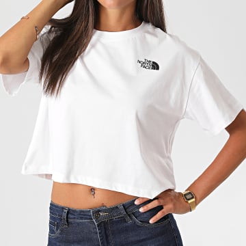  The North Face - Tee Shirt Femme Crop Simple Dome SYCF Blanc