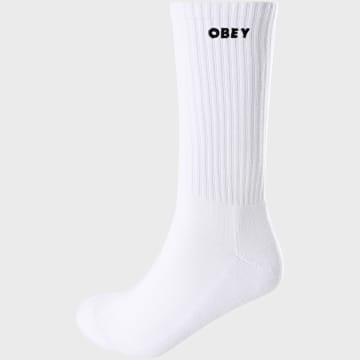  Obey - Paire De Chaussettes Bold Blanc