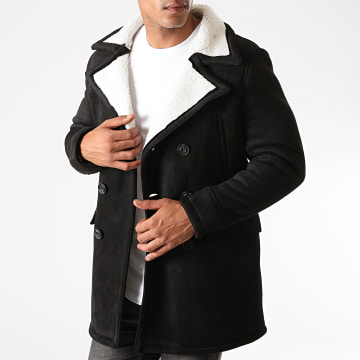 Frilivin Manteau Col Fourrure QQ607 Noir Ryses