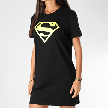 Robe Noire Et Jaune Fluo Asymétrique - Taille 36 - Occasion Très Bon état