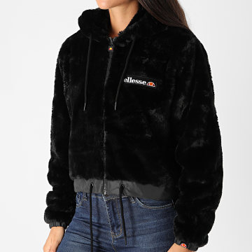Ellesse Veste Zippee Capuche Crop Femme Reidi SGG09613 Noir LaBoutiqueOfficielle
