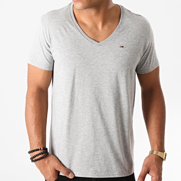 Tommy Jeans - Tee Shirt Col V Original 4410 Gris Chiné