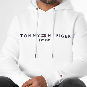 Tommy Hilfiger - Felpa con cappuccio Tommy Logo 1599 Bianco
