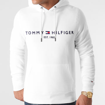 Tommy Hilfiger - Sweat Capuche Tommy Logo 1599 Blanc - LaBoutiqueOfficielle.com