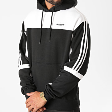 Adidas Originals Sweat Capuche A Bandes Classics GD2077 Noir Blanc LaBoutiqueOfficielle