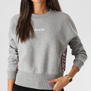 Sweat à Capuche Guess Femme - Gris, 82% Coton 18% Polyester, Coupe Confortable - 3