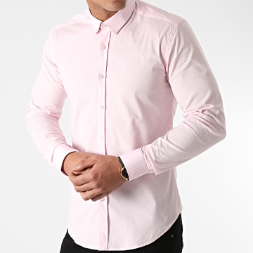 LBO Chemise Manches Longues Slim Fit 1420 Rose Pale LaBoutiqueOfficielle