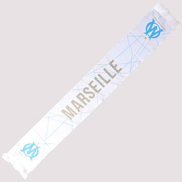 Écharpe Olympique De Marseille Officielle - 140 Cm, Polyester Satin, Recto Verso - Supporte L'OM En Style !