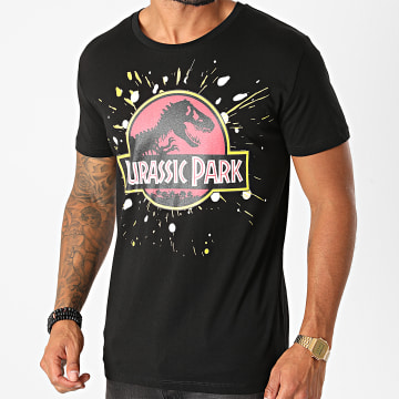  Jurassic Park - Tee Shirt Jurassic Park Splatter Noir