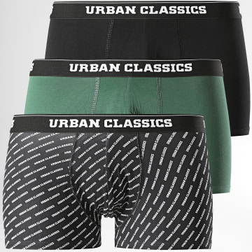  Urban Classics - Lot De 3 Boxers Noir Vert