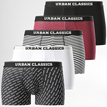  Urban Classics - Lot De 5 Boxers TB3845 Noir Blanc Rouge