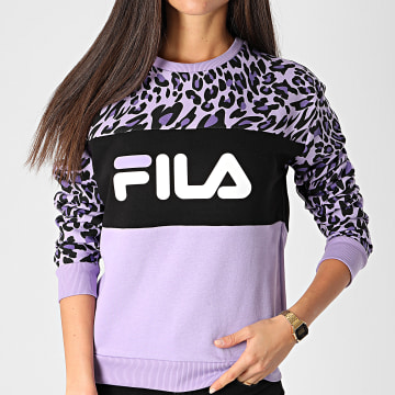 Fila Sweat Crewneck Femme Leah Violet Leopard LaBoutiqueOfficielle