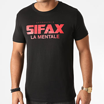  Sifax - Tee Shirt La Mentale Noir Rouge