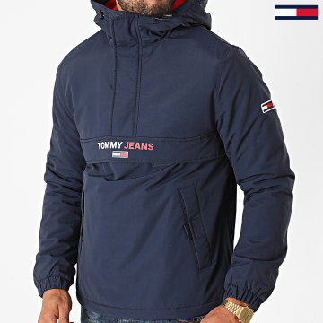 Tommy Jeans Veste Outdoor A Capuche Solid Popover 8760 Bleu