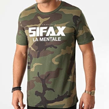  Sifax - Tee Shirt La Mentale Camouflage Kaki