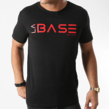 La Base - Maglietta Logo Nero Rosso