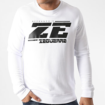 Zeguerre - Sudadera de cuello redondo ZE Blanco
