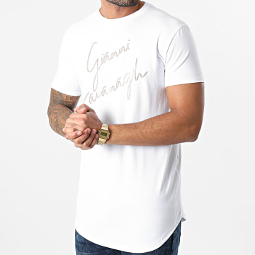 Gianni Kavanagh Maglietta Oversize Peach – T-Shirt Uomo In Cotone Nero Con Stampa Glitter – Girocollo - 4