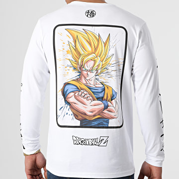  Dragon Ball Z - Tee Shirt Manches Longues Selfie Goku Blanc
