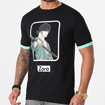 One Piece - Tee Shirt Selfie Zoro Front Noir