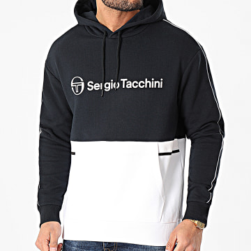  Sergio Tacchini - Sweat Capuche Aloe 39144 Blanc Noir