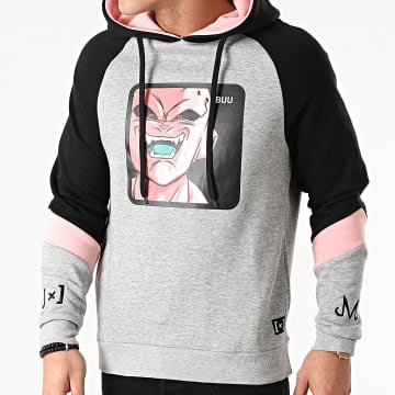  Capslab - Sweat Capuche Buu Gris Chiné Noir