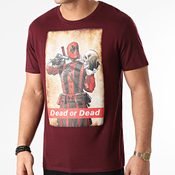  Deadpool - Tee Shirt Dead Or Dead Bordeaux