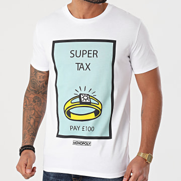  Monopoly - Tee Shirt Super Tax Blanc