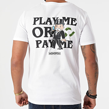  Monopoly - Tee Shirt Play Or Pay Blanc