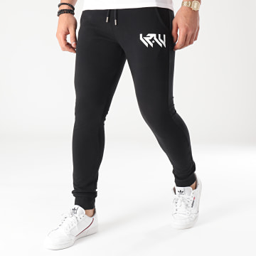 Worms-T - Pantalon Jogging Logo Noir Blanc