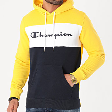 Champion Sweat Capuche Tricolore 216196 Jaune Bleu Marine Blanc LaBoutiqueOfficielle